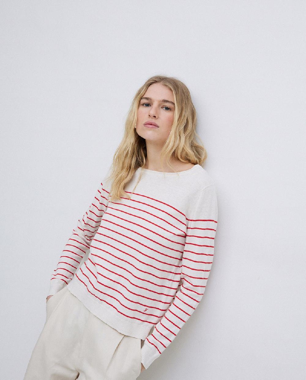 Yerse Jersey Básico Rayas Naranja