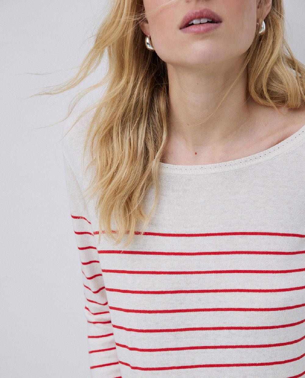 Yerse Jersey Básico Rayas Naranja