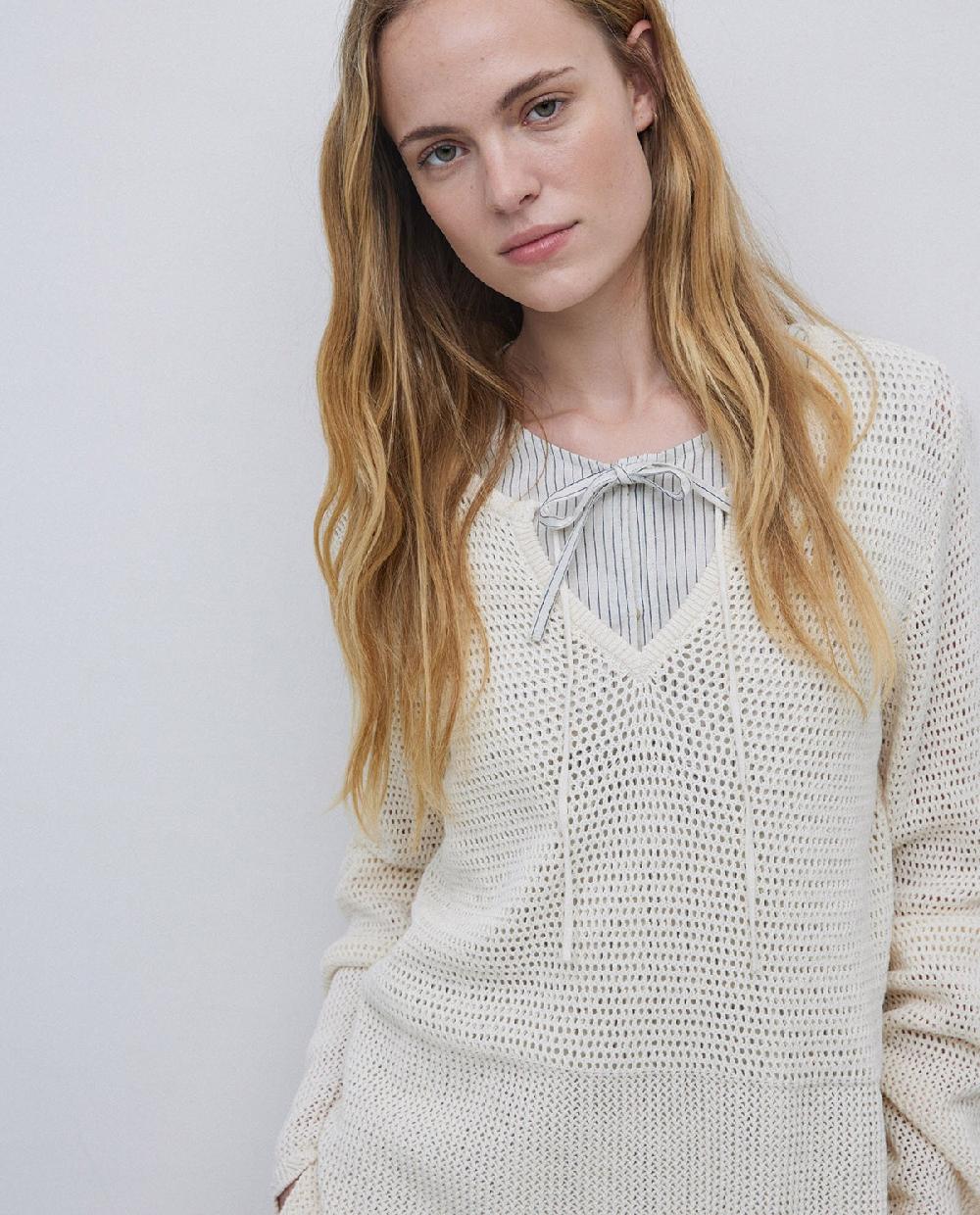 Yerse Jersey Calado Lazo Blanco Roto