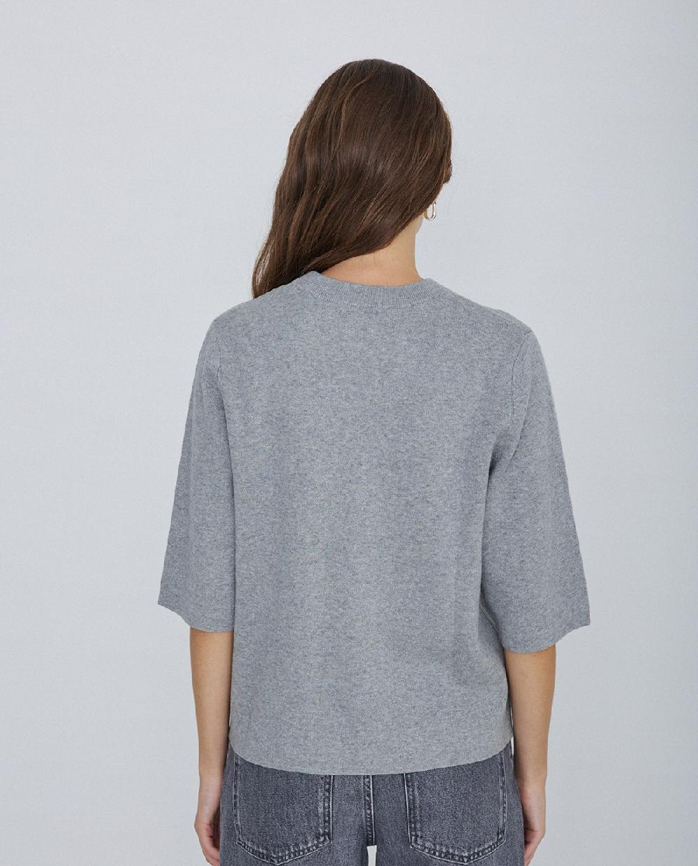 Yerse Jersey Con Cashmere Manga 3/4 Gris