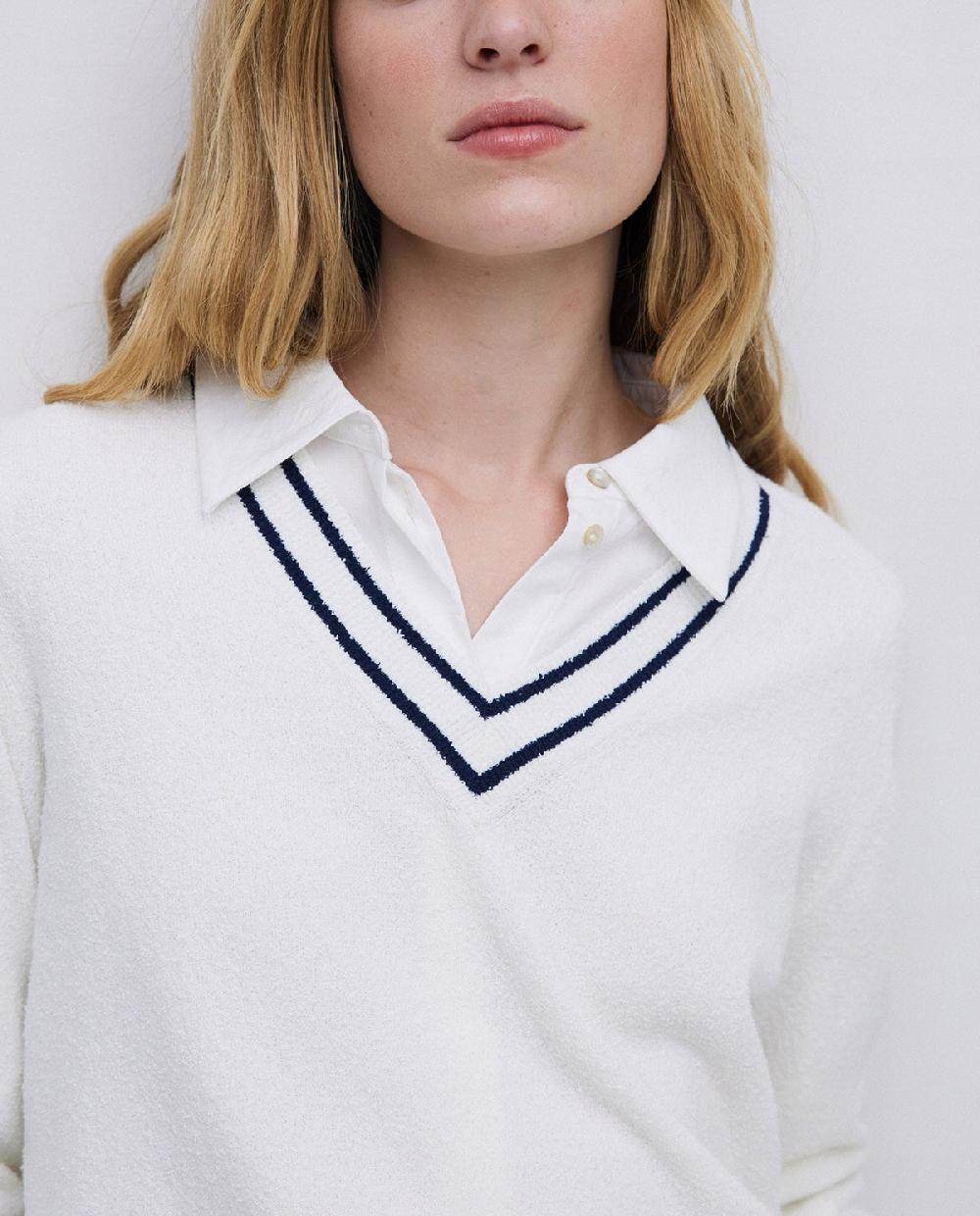 Yerse Jersey Cuello Polo Crudo