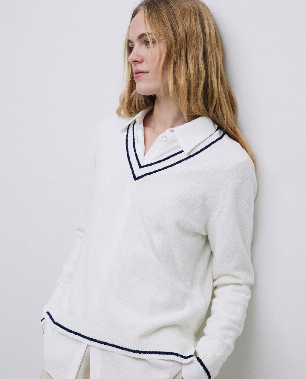 Yerse Jersey Cuello Polo Crudo