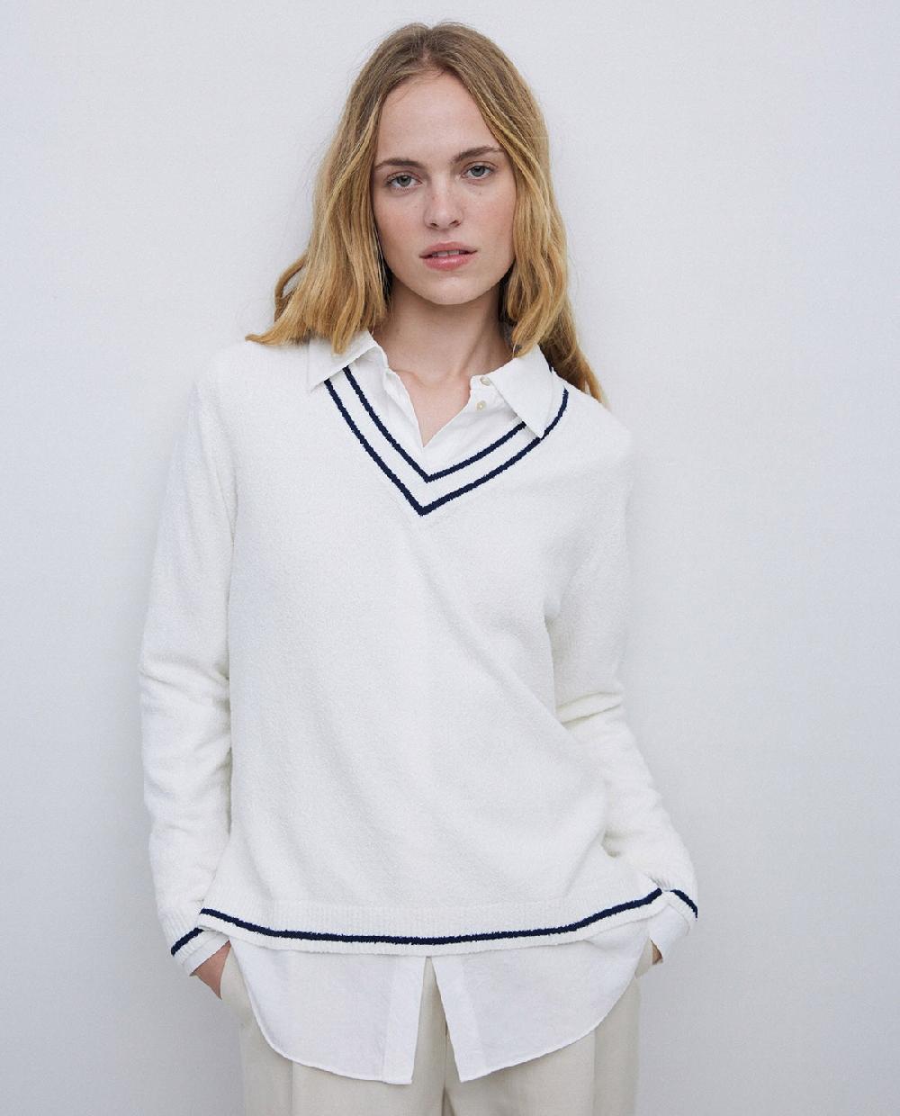 yerse Jersey cuello polo crudo