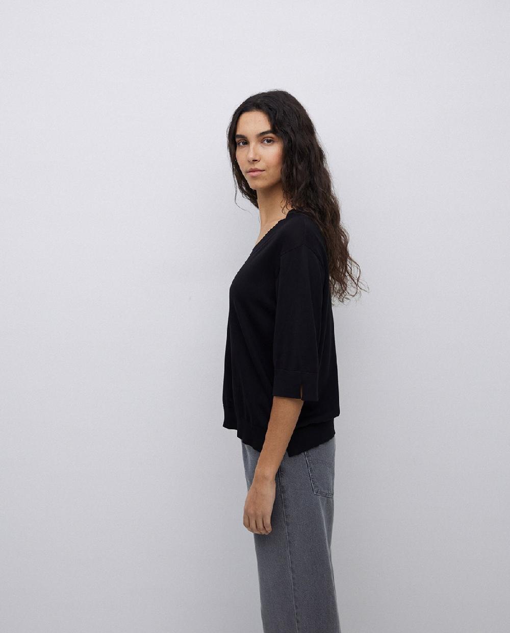 Yerse Jersey Manga Corta Negro