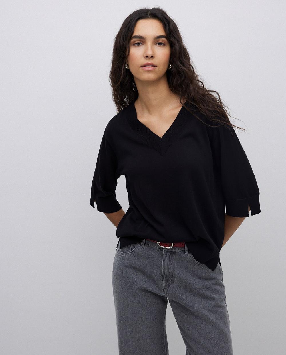 yerse Jersey manga corta negro