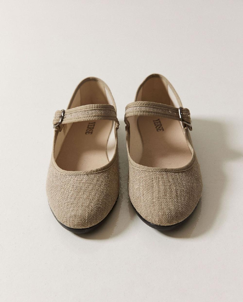 Yerse Manoletinas Lino Punta Redonda Crudo