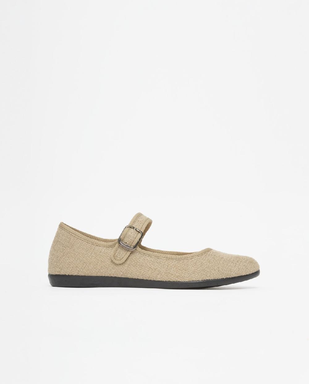 yerse Manoletinas lino punta redonda crudo