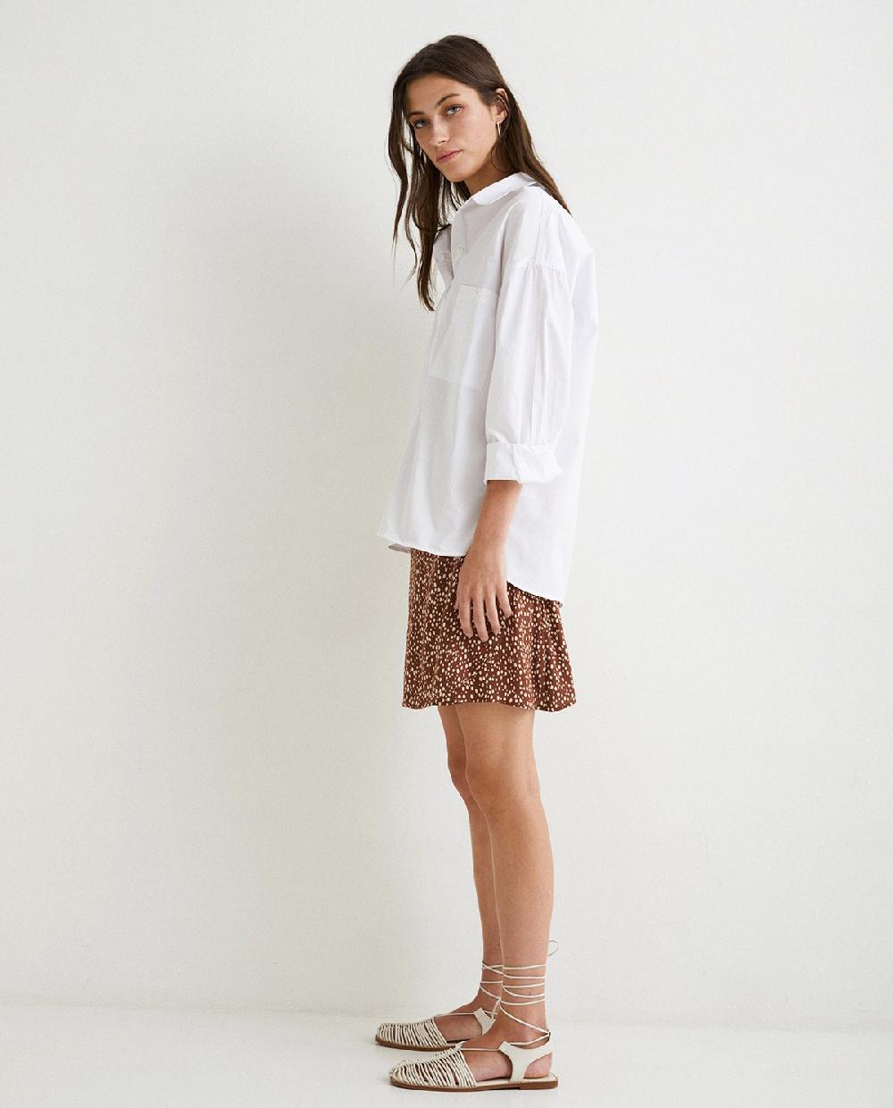 Yerse Mini Falda Pareo Topos Chocolate