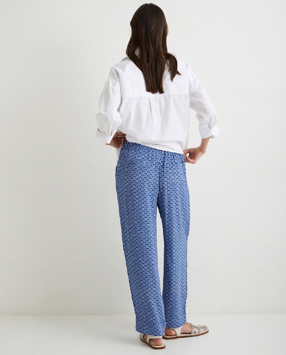 Yerse Pantalón Fluido Recto Azul