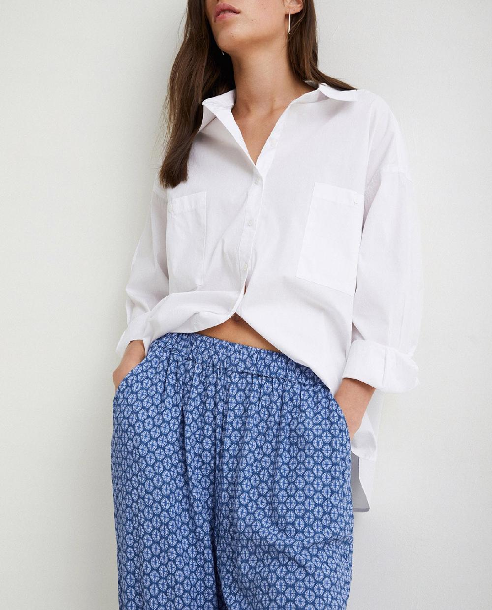 Yerse Pantalón Fluido Recto Azul