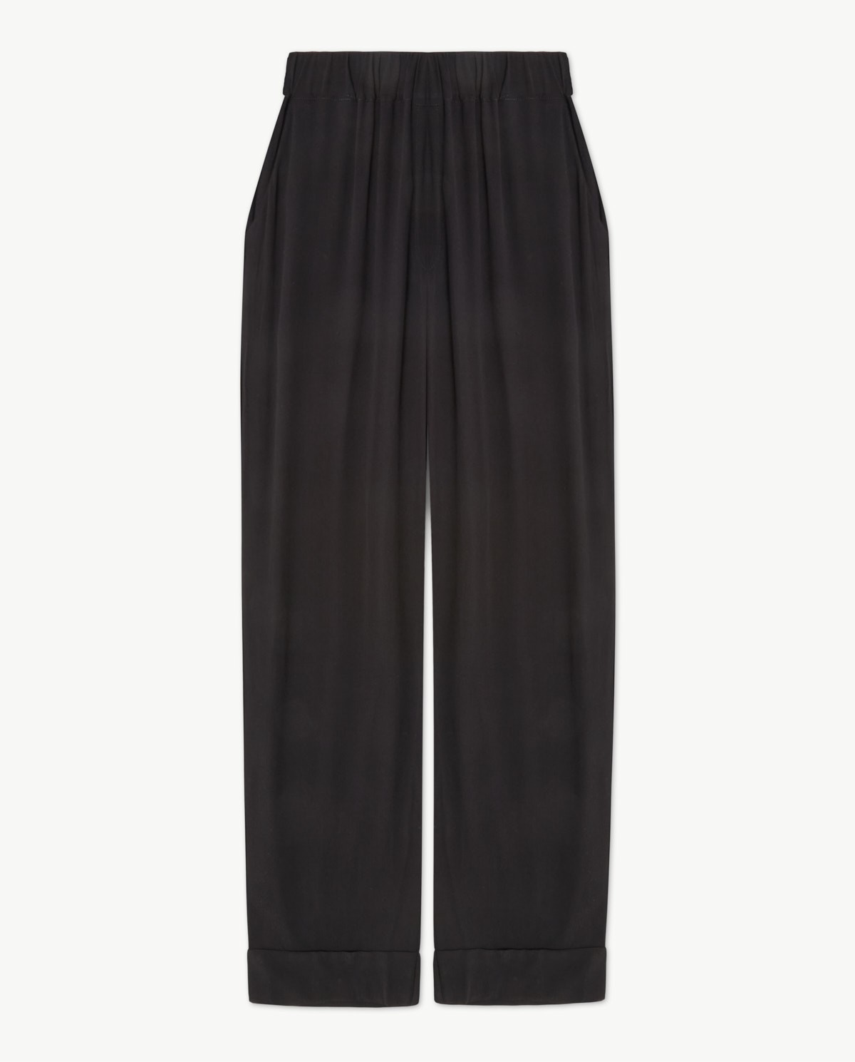 Yerse Pantalón Fluido Recto Negro