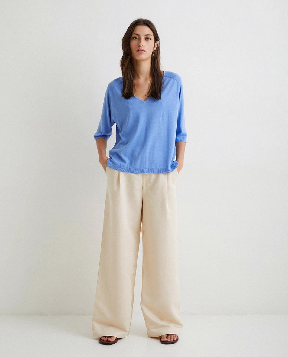 Yerse Pantalón Traje Lino Natural