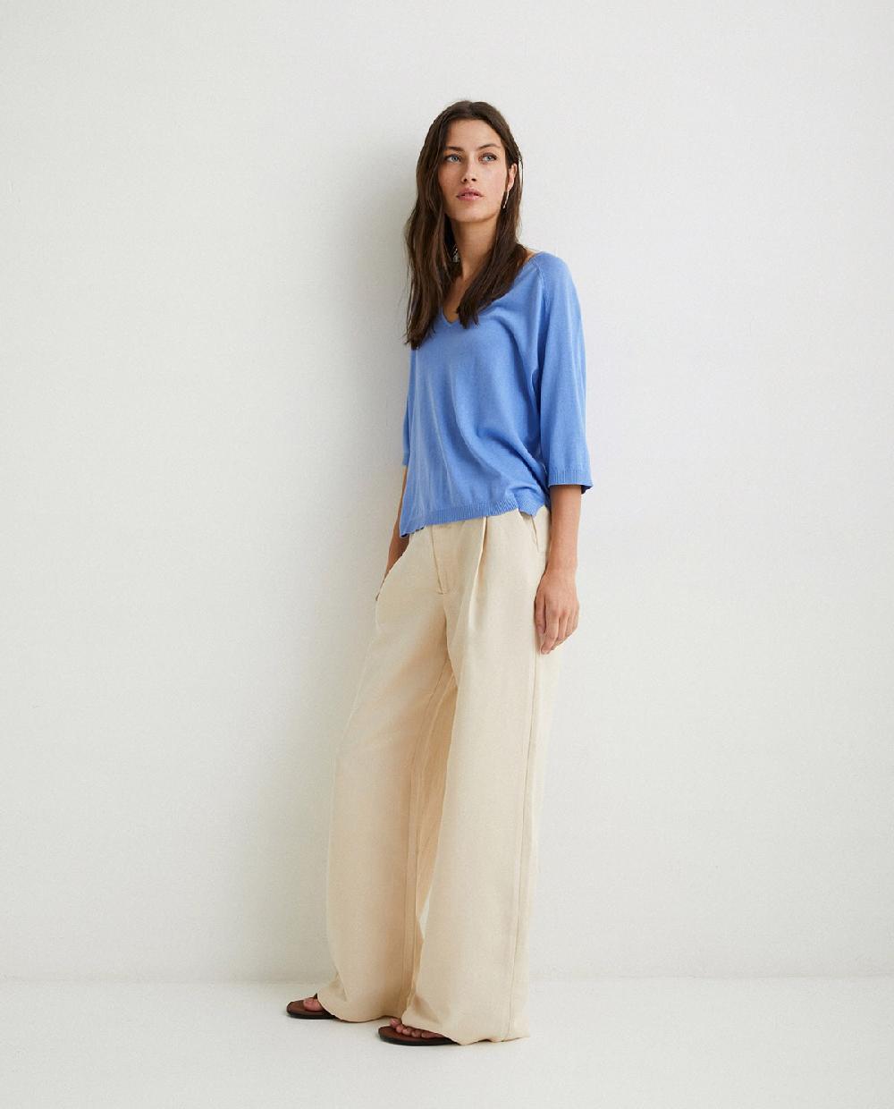 yerse Pantalón traje lino natural