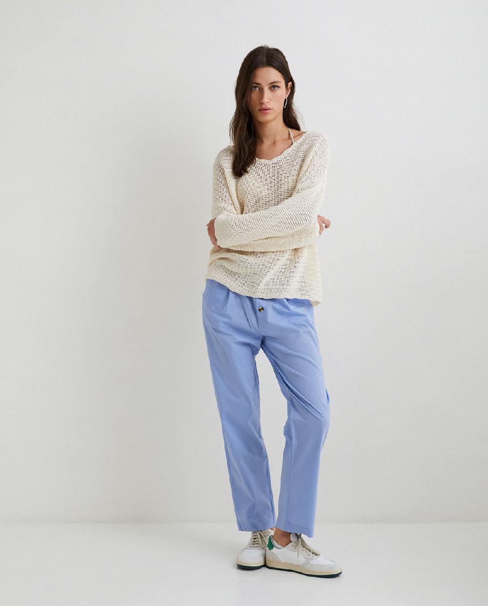 yerse Pantalones 100% algodón azul