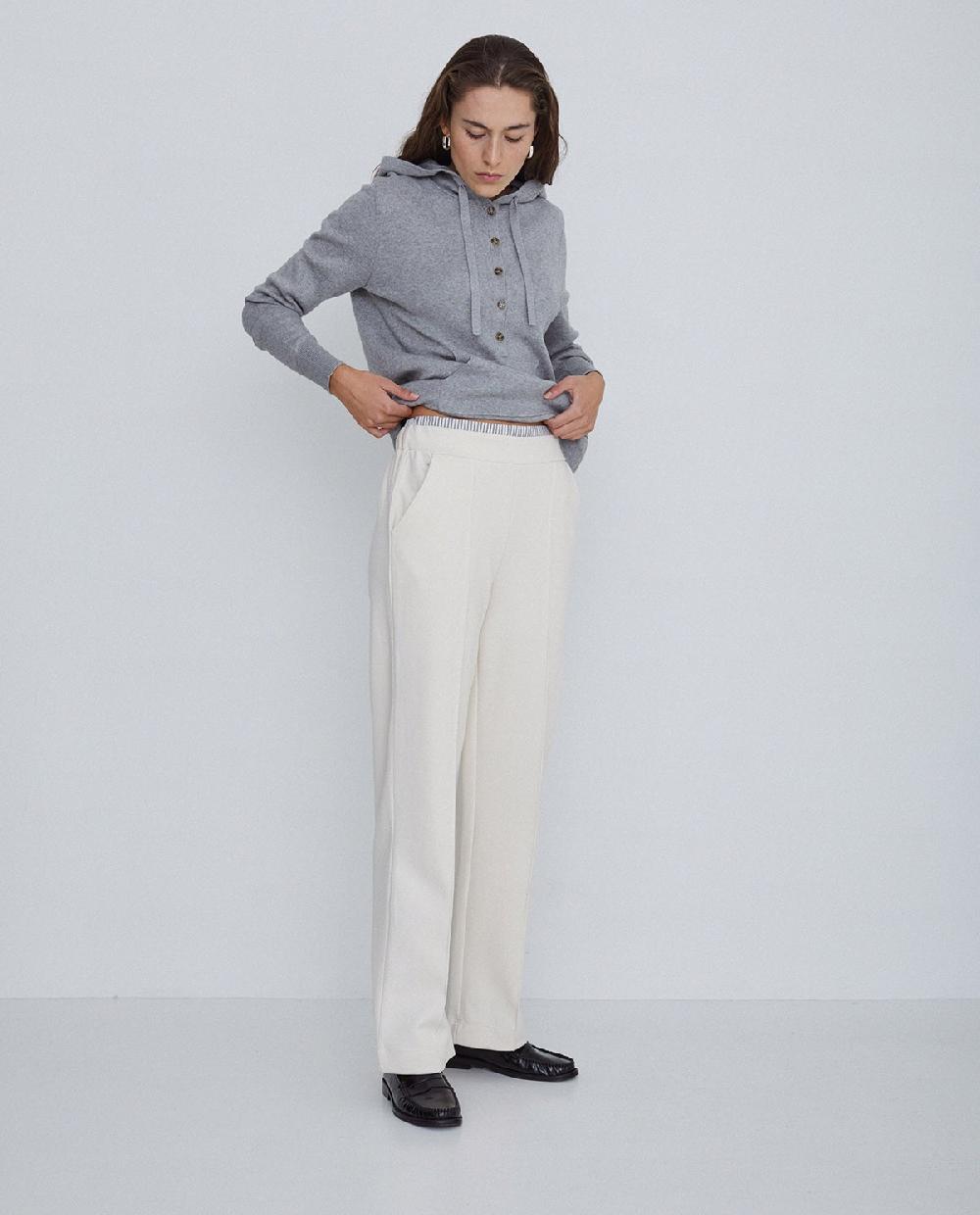 Yerse Pantalones De Punto Crudo