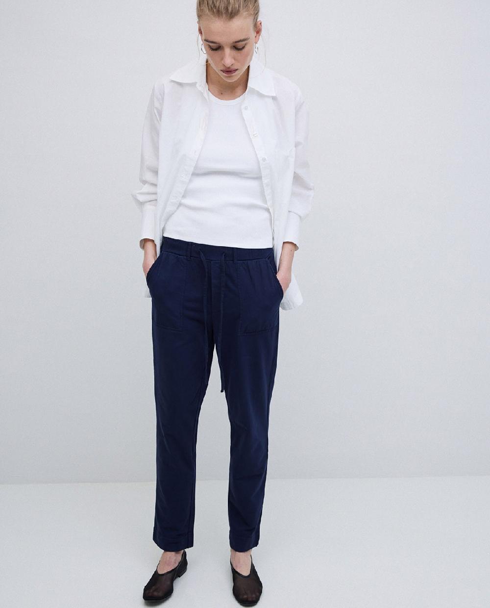 yerse Pantalones jogger azul oscuro