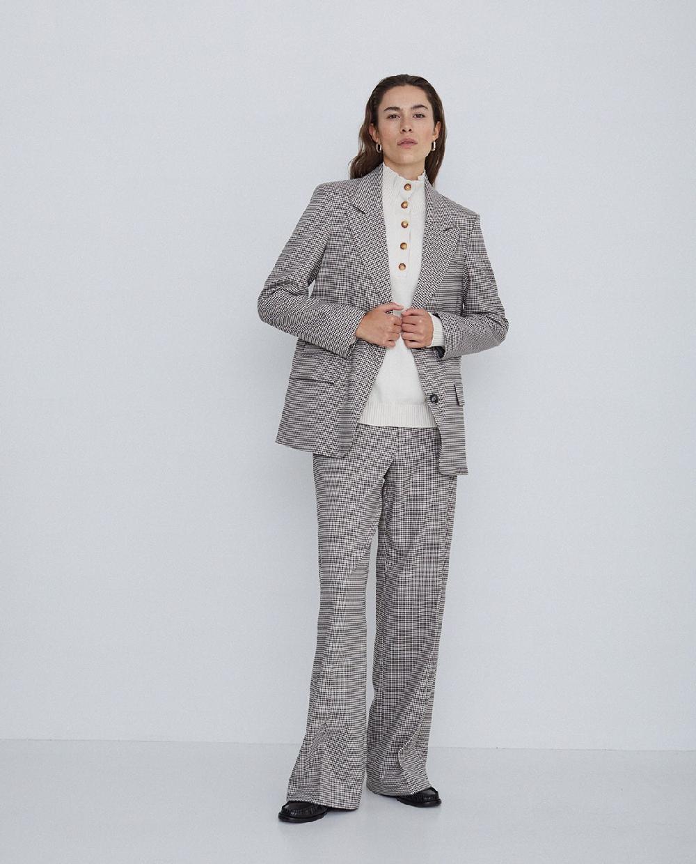 yerse Pantalones wide leg gris claro