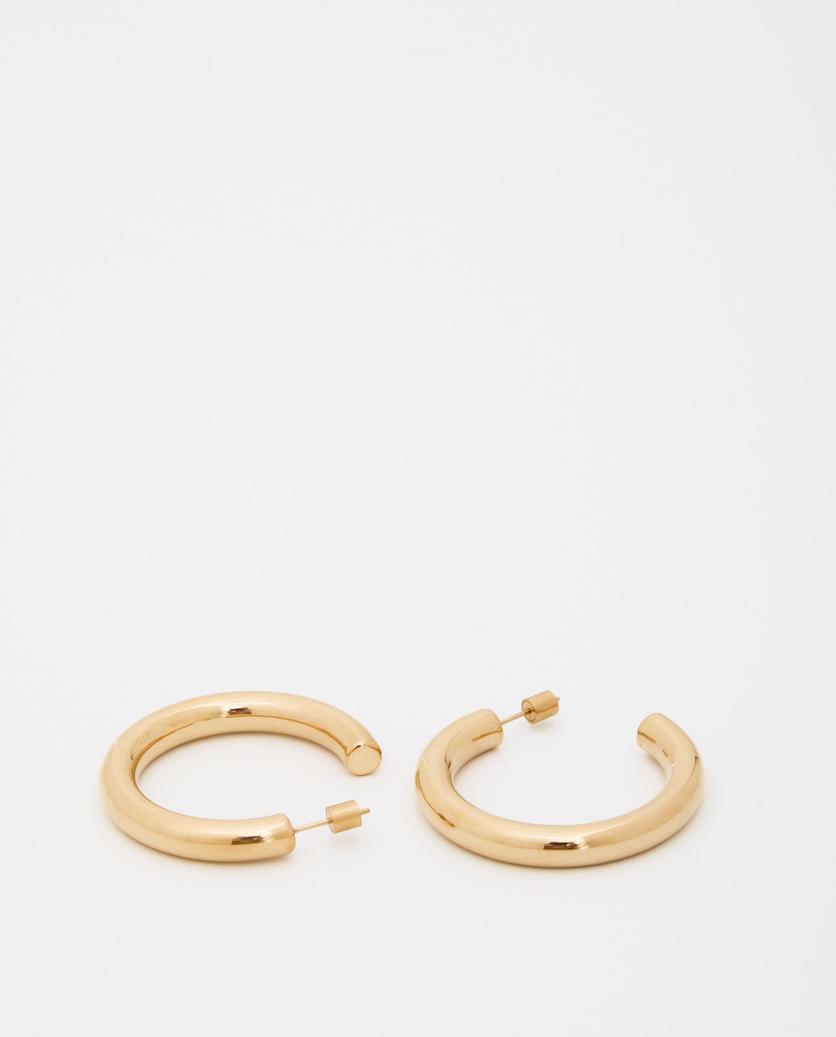 Yerse Pendientes Aro Grueso Dorado