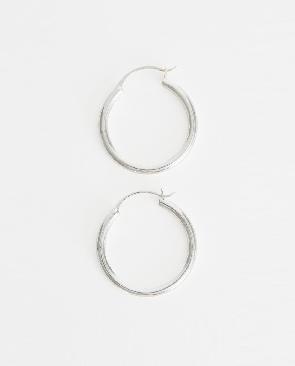 Yerse Pendientes Aro Plateado