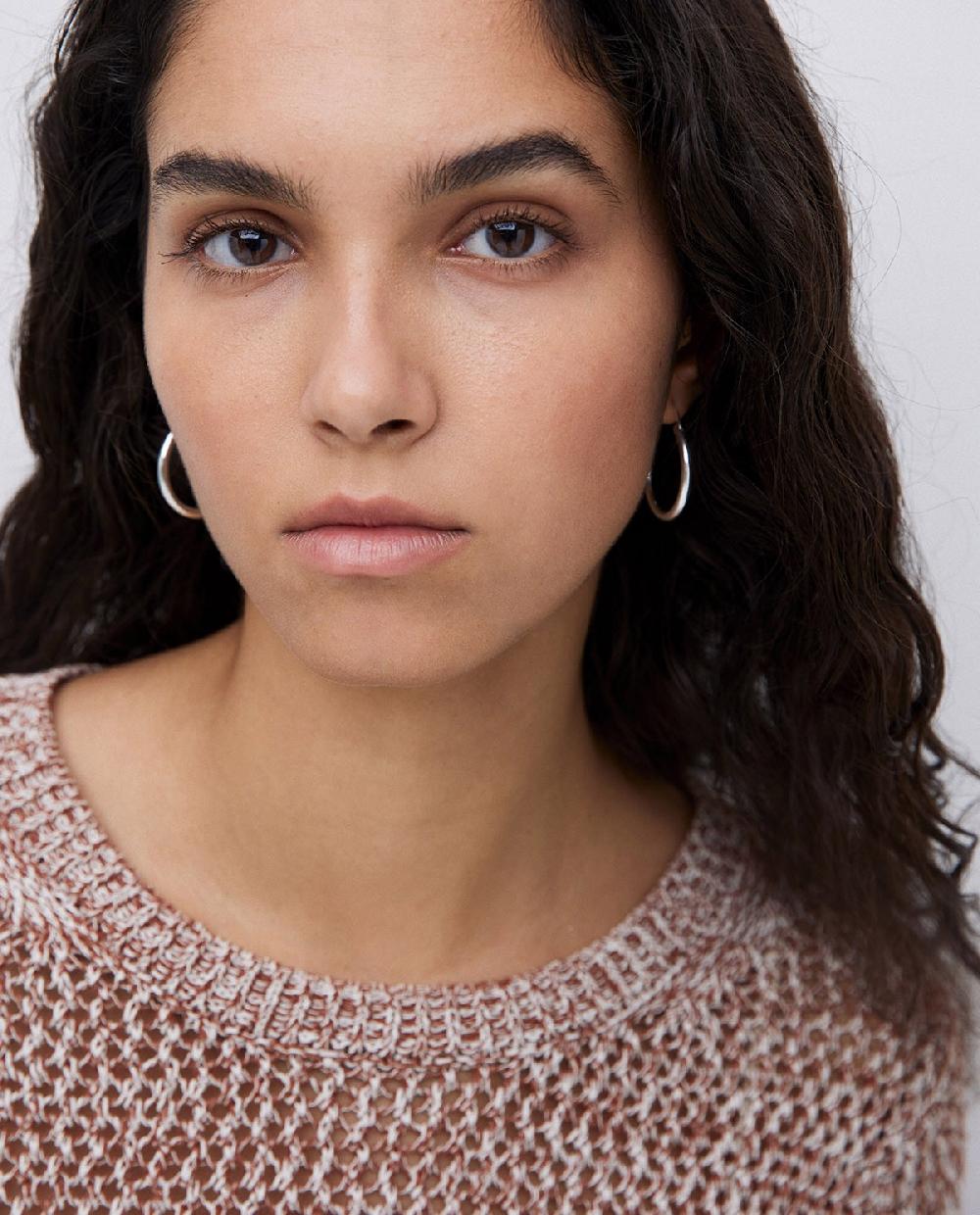 yerse Pendientes aro plateado