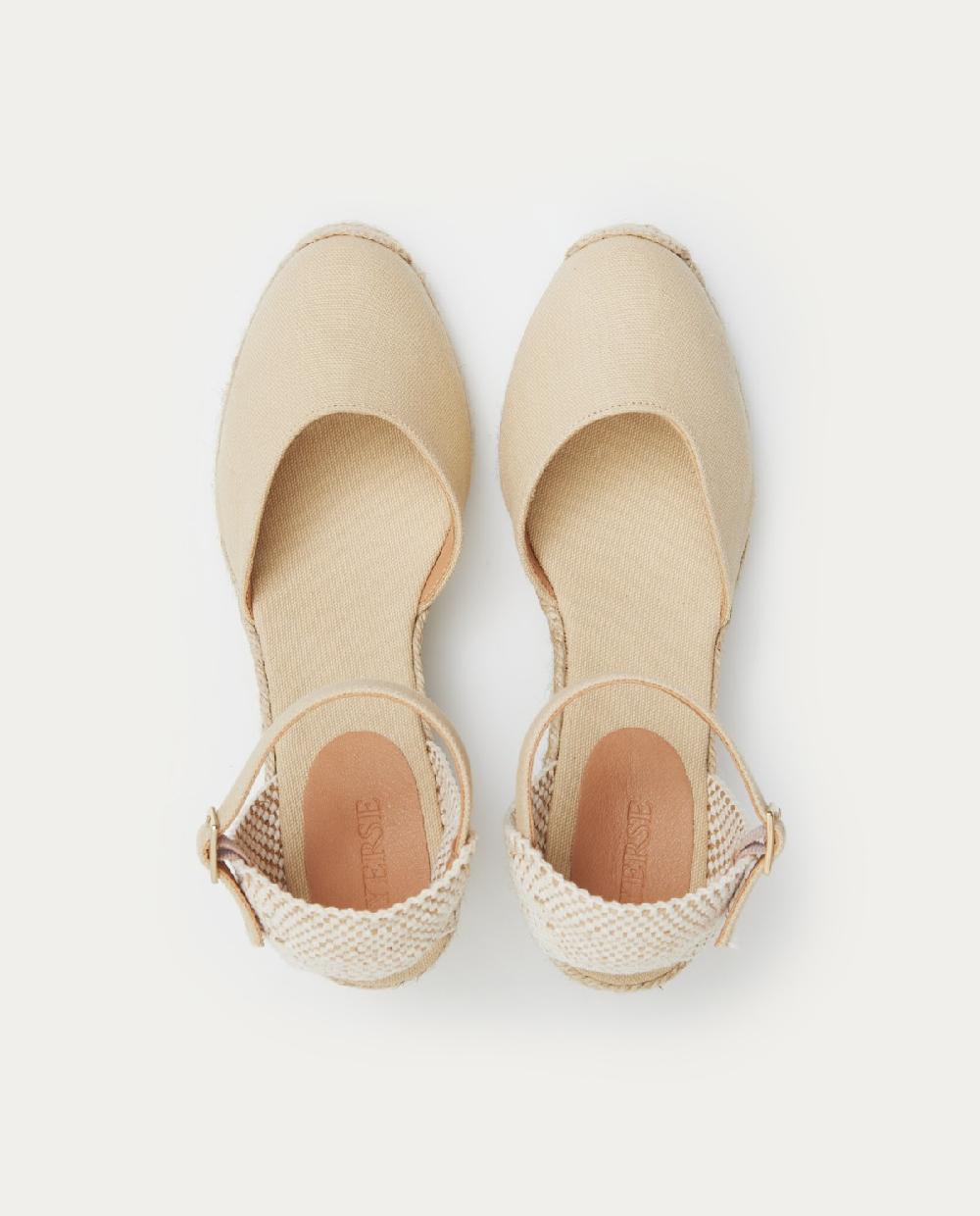 Yerse Sandalia Cuña De Yute Beige