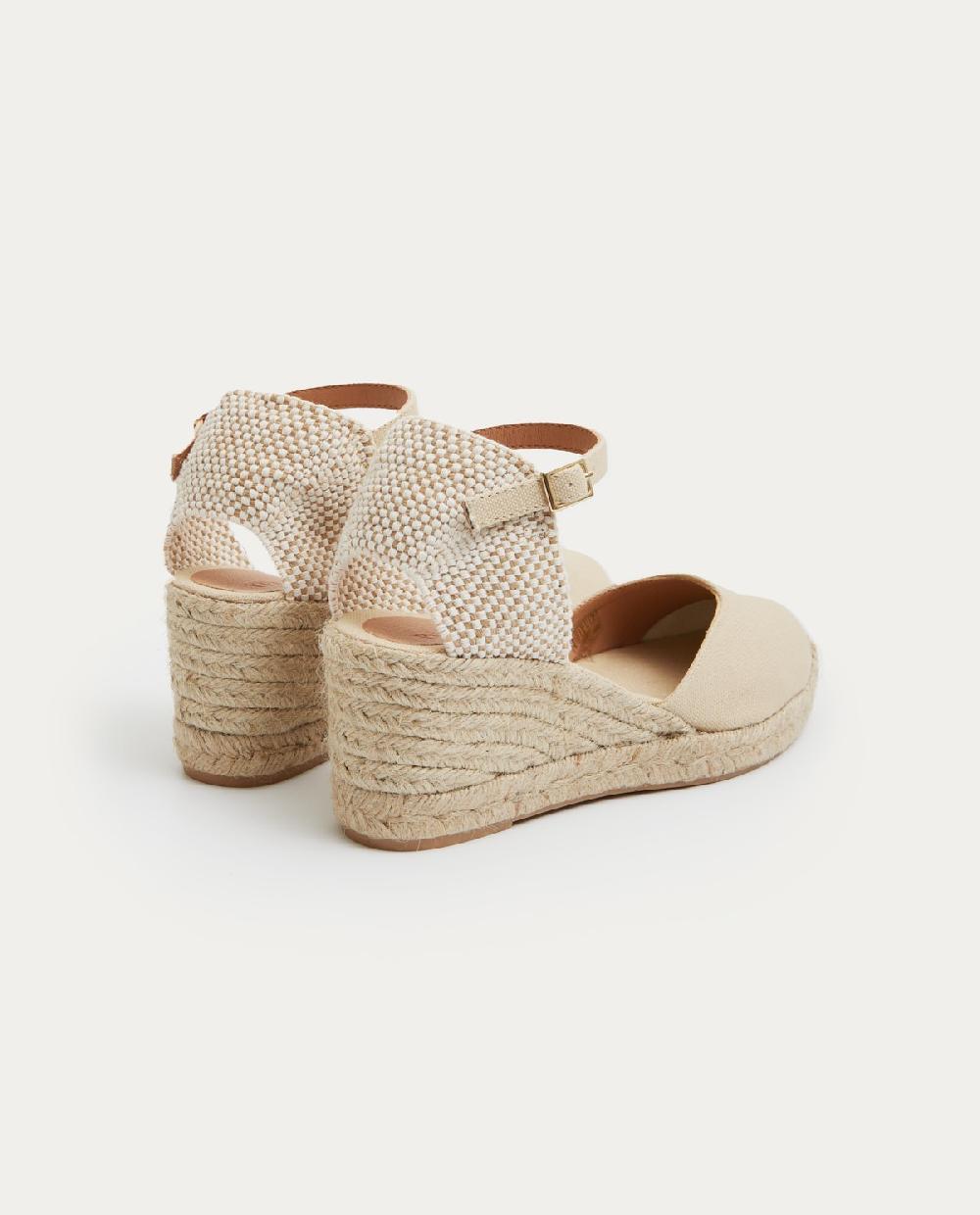 Yerse Sandalia Cuña De Yute Beige