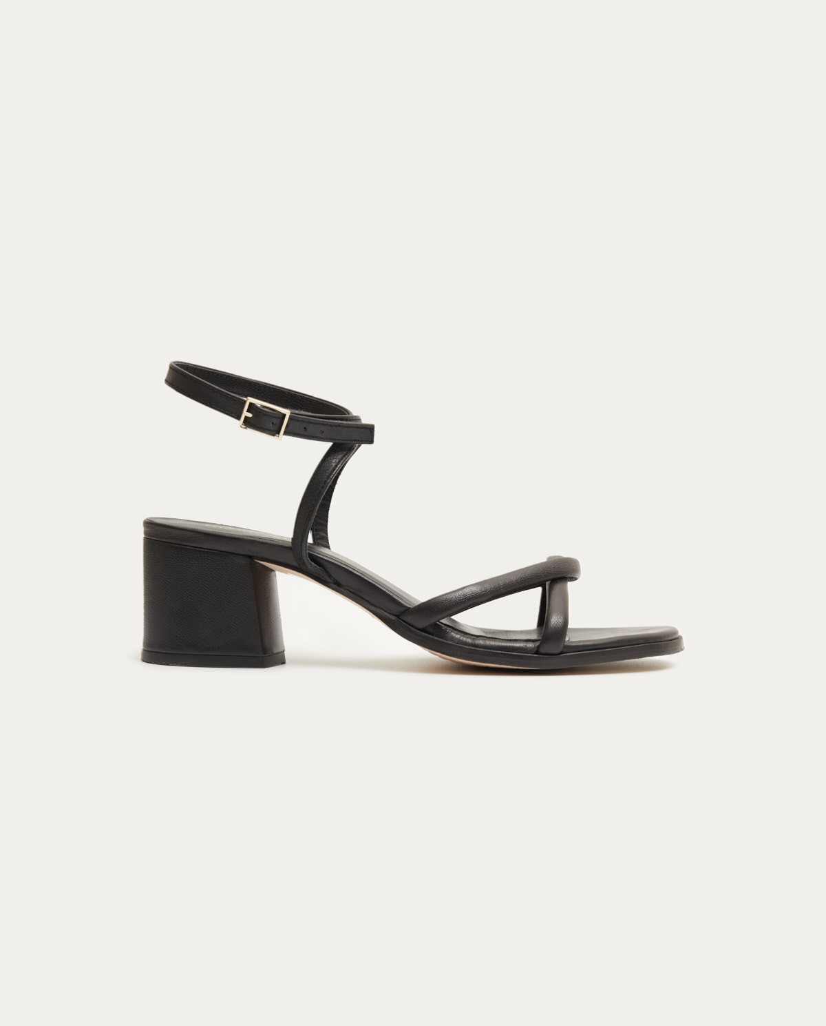 Yerse Sandalia De Tacón Negro