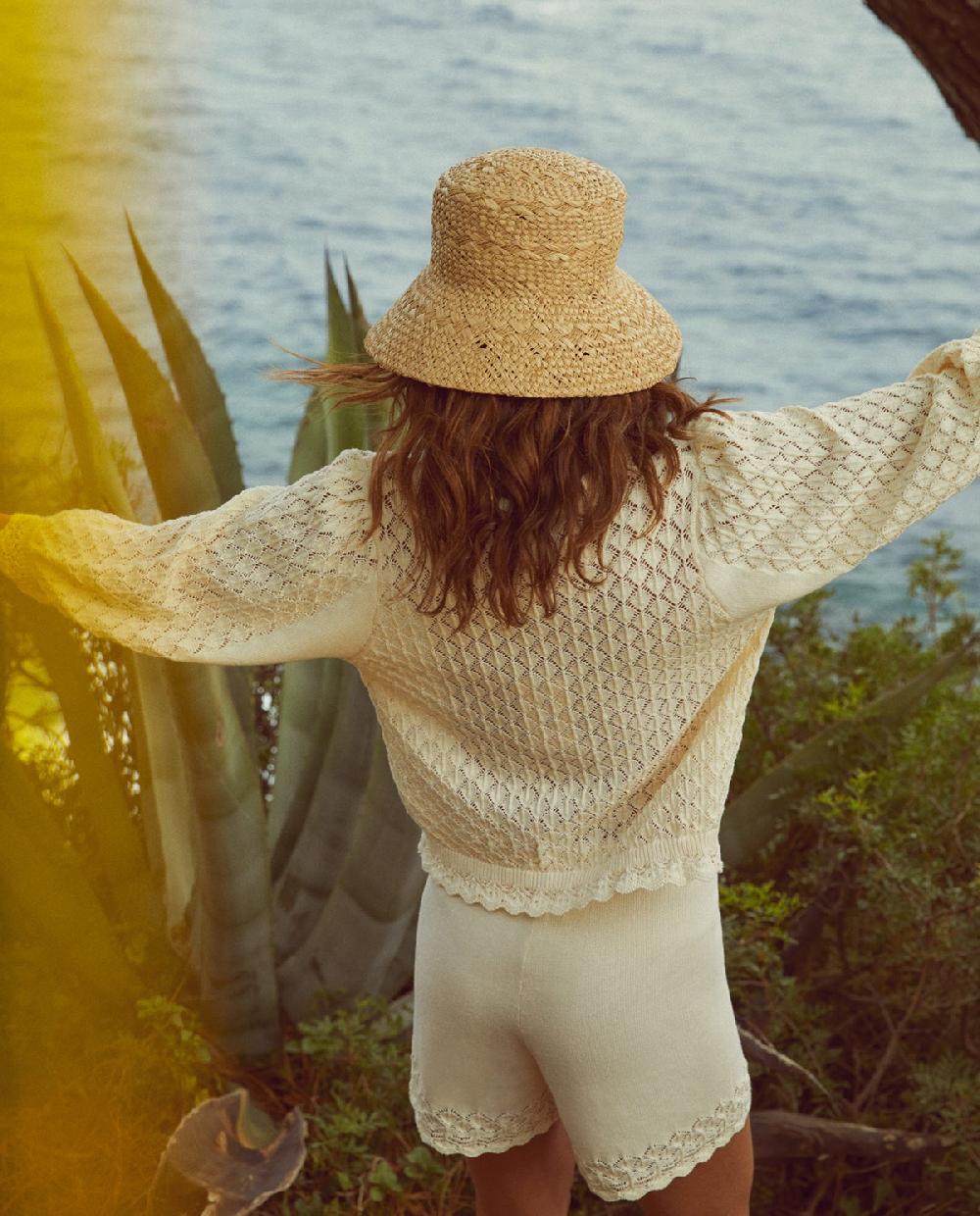 Yerse Short Punto Crochet Crudo