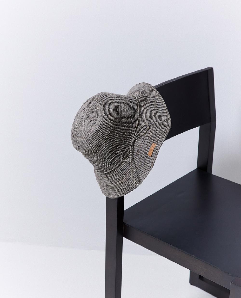 Yerse Sombrero Handmade Rafia Gris