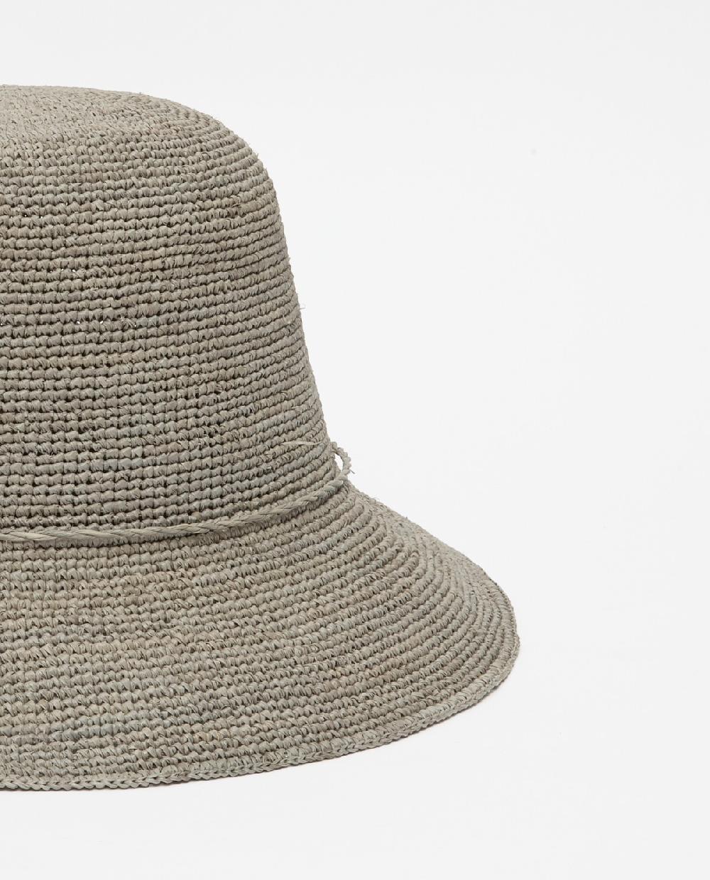 Yerse Sombrero Handmade Rafia Gris