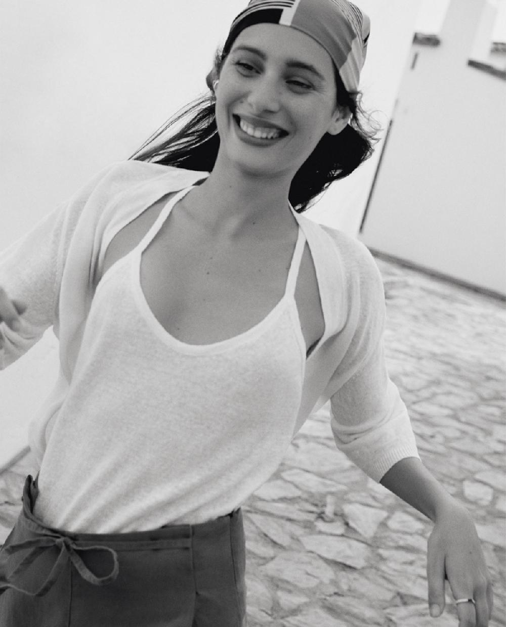 Yerse Top Lino Tirantes Crudo