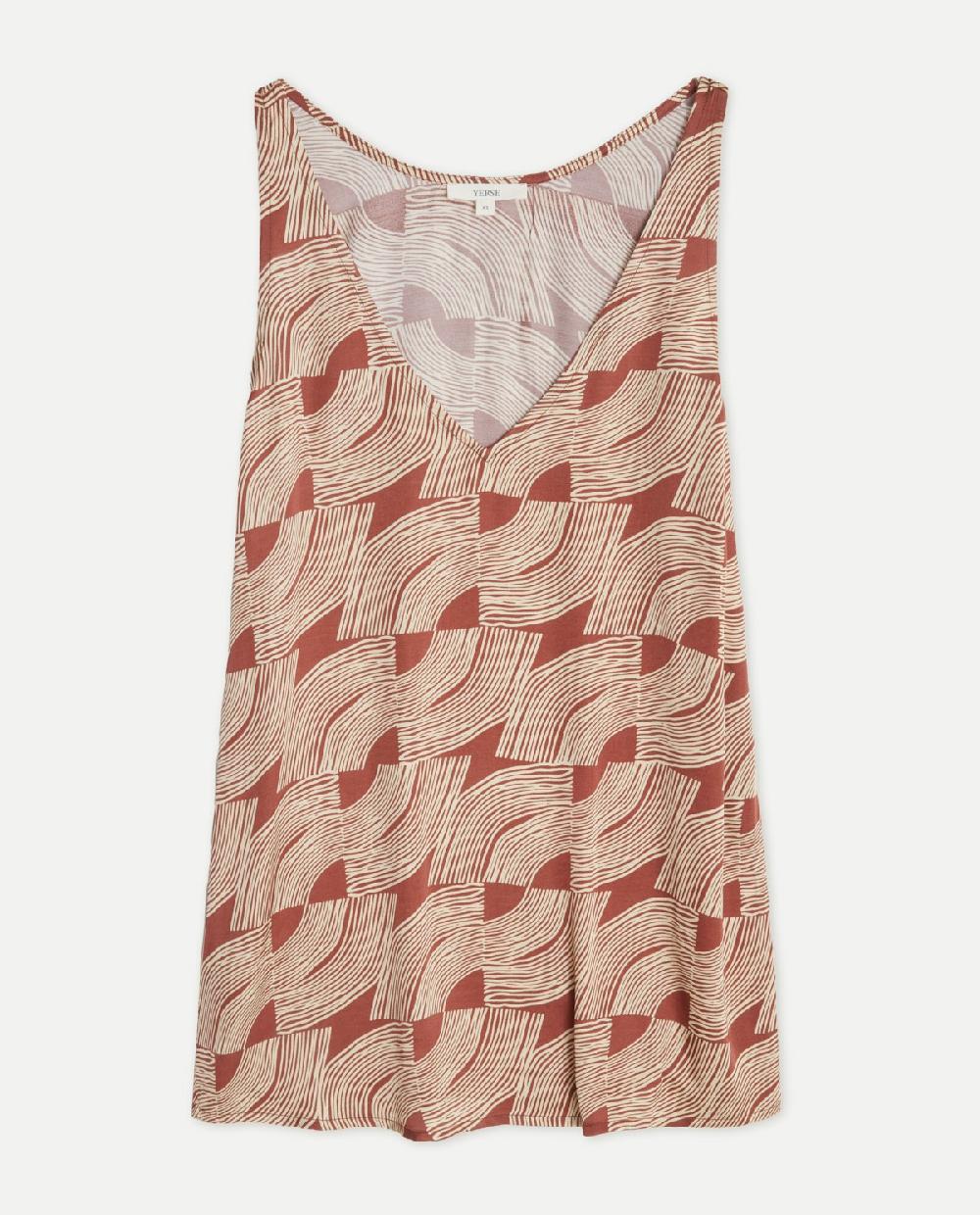 Yerse Top Satén Tirantes Chocolate