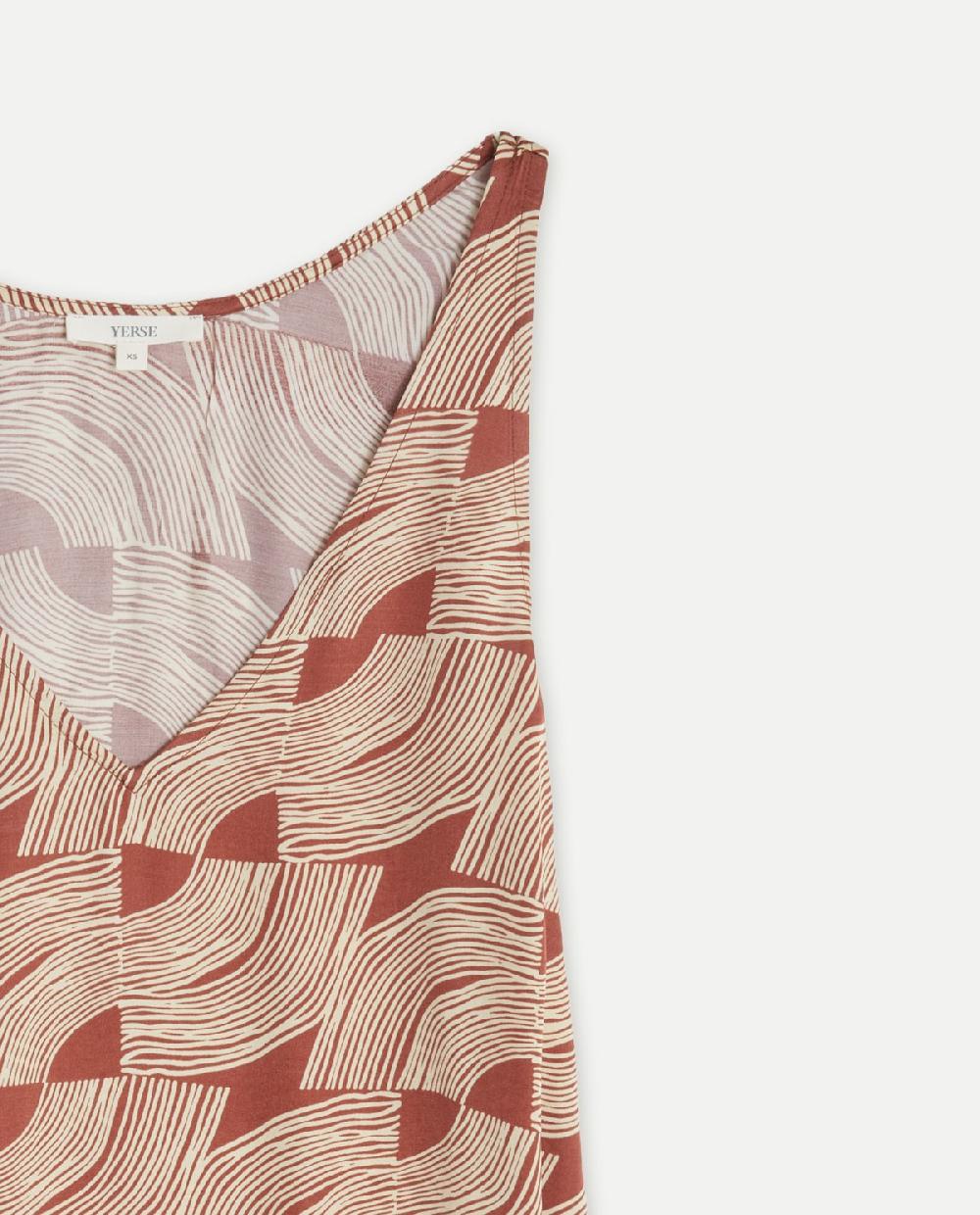 Yerse Top Satén Tirantes Chocolate