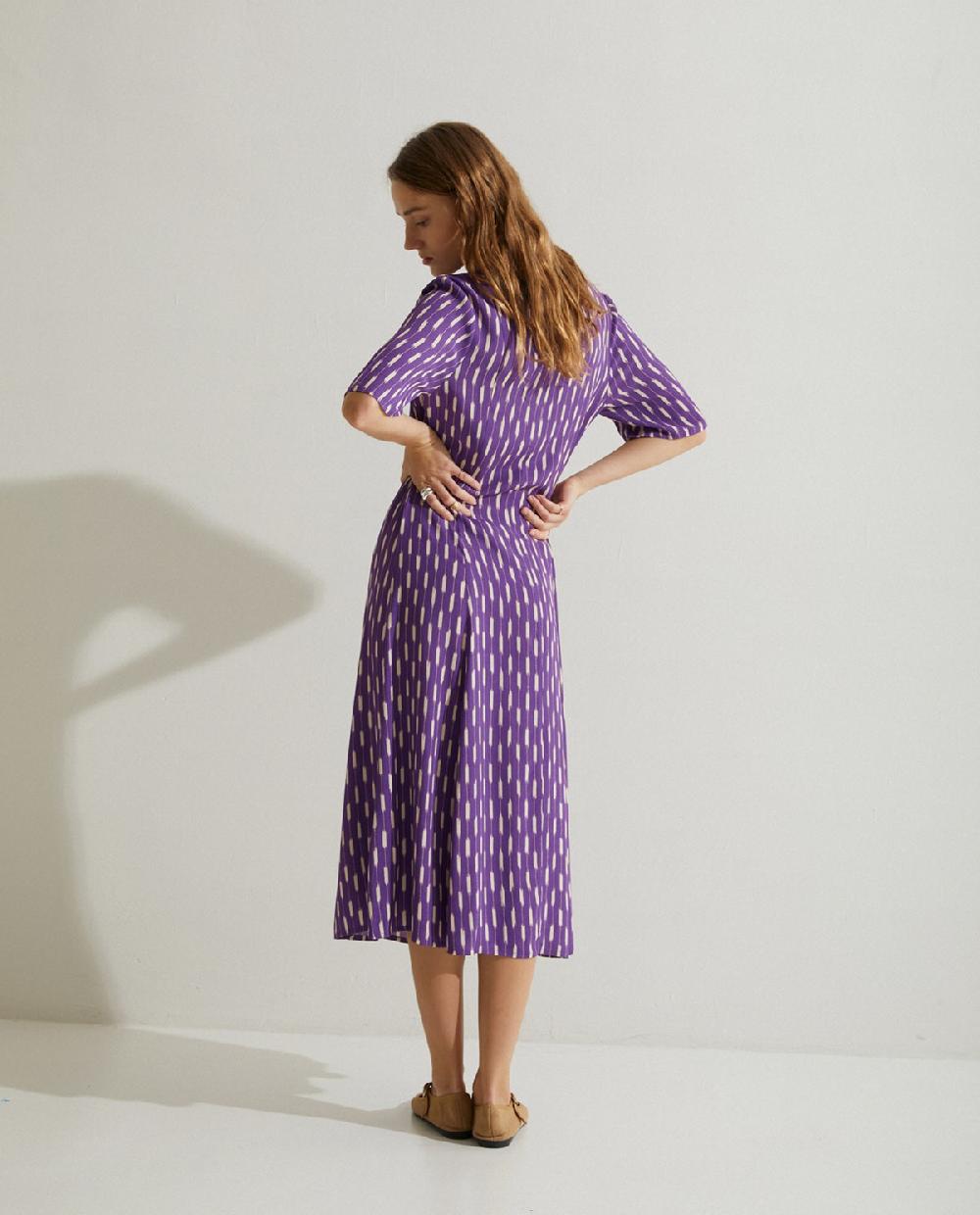 Yerse Vestido Camisero Fluido Lila