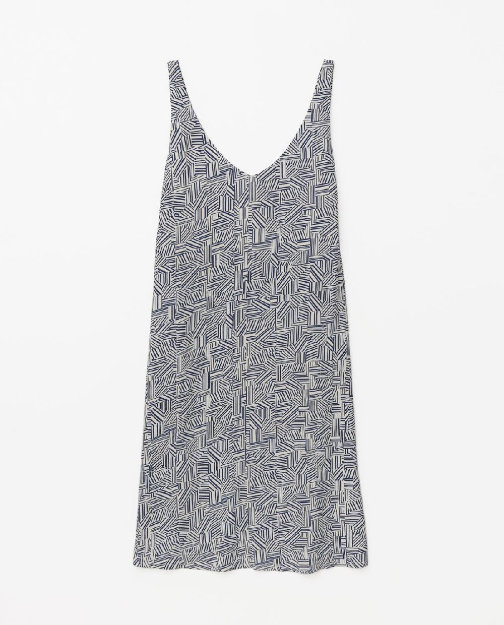 Yerse Vestido Creppe Viscosa Ecovero Azul