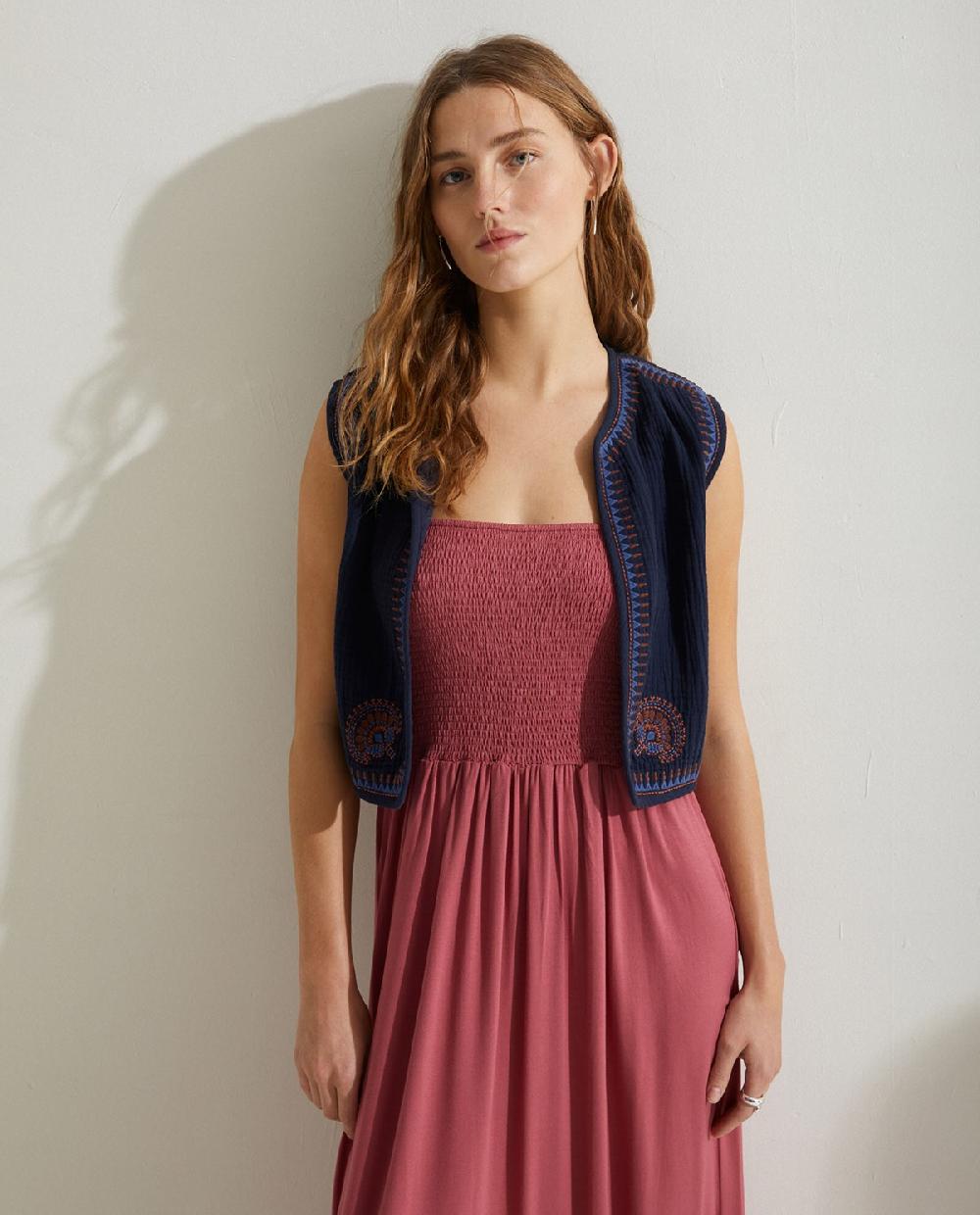 Yerse Vestido Fruncido Tirantes WINE