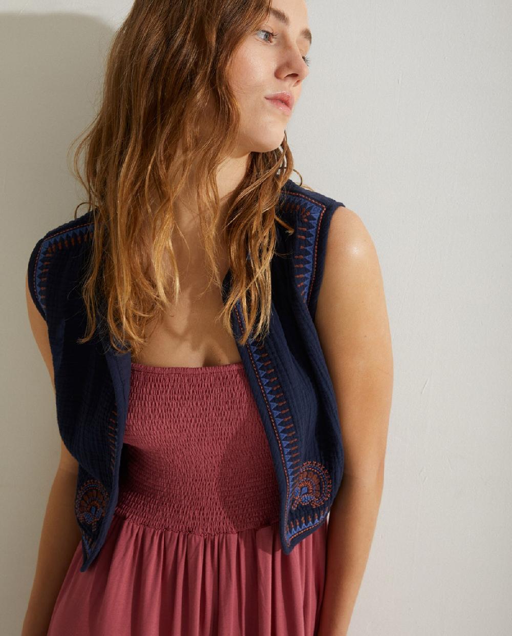 Yerse Vestido Fruncido Tirantes WINE