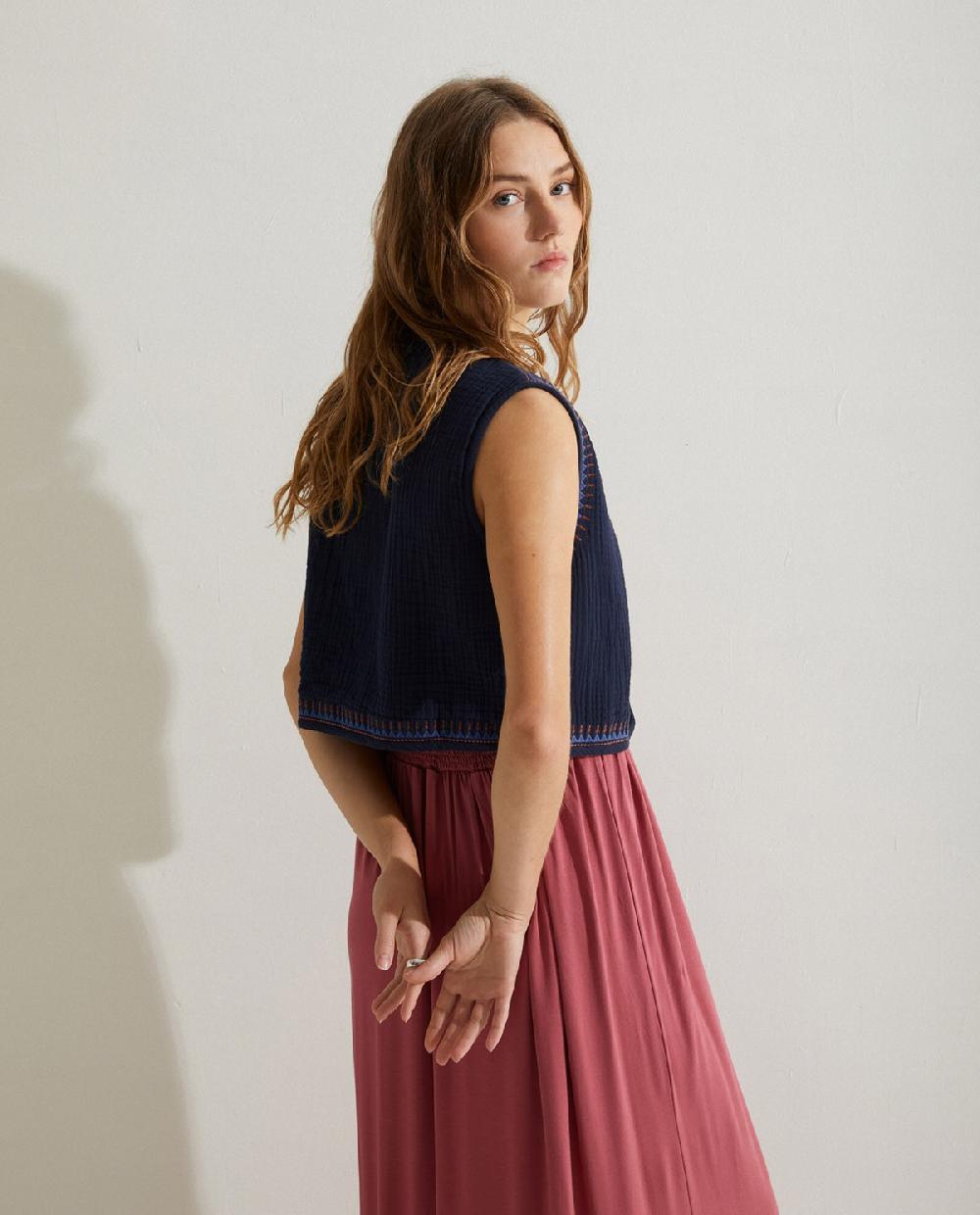 Yerse Vestido Fruncido Tirantes WINE