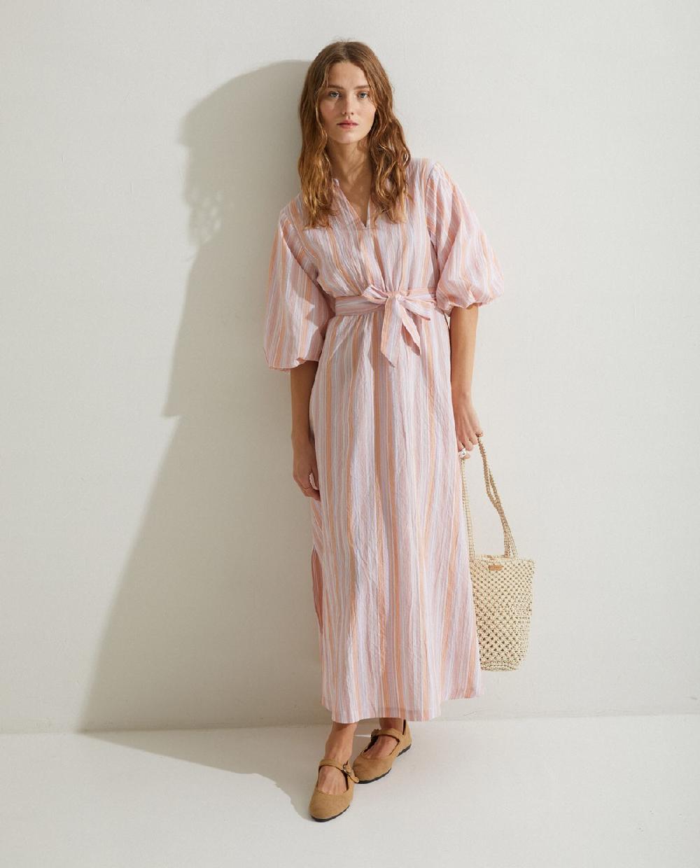 yerse Vestido mangas abullonadas rosa