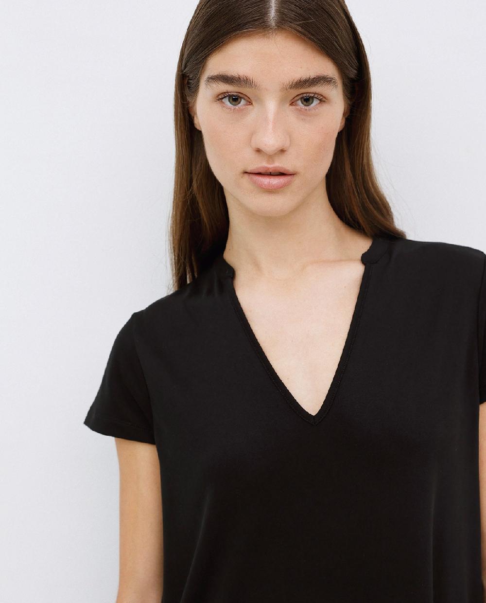 Yerse Vestido Midi Manga Japonesa Negro