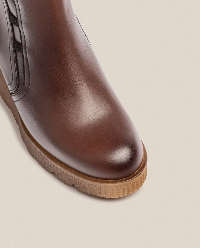 Yokono Botín De Cuña MADONA-006 Marrón