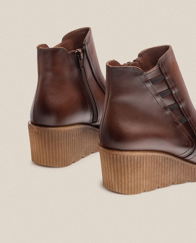 Yokono Botín De Cuña MADONA-006 Marrón