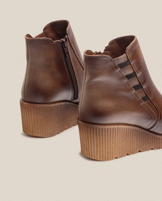 Yokono Botín De Cuña MADONA-006 Marrón