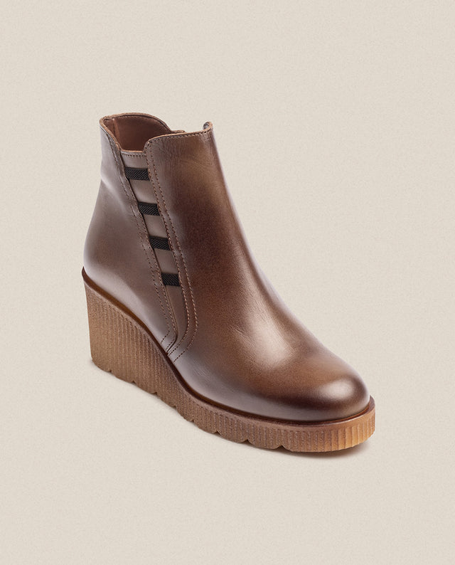 Yokono Botín De Cuña MADONA-006 Marrón