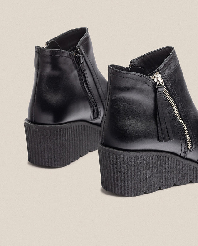 Yokono Botín De Cuña MADONA-007 Negro