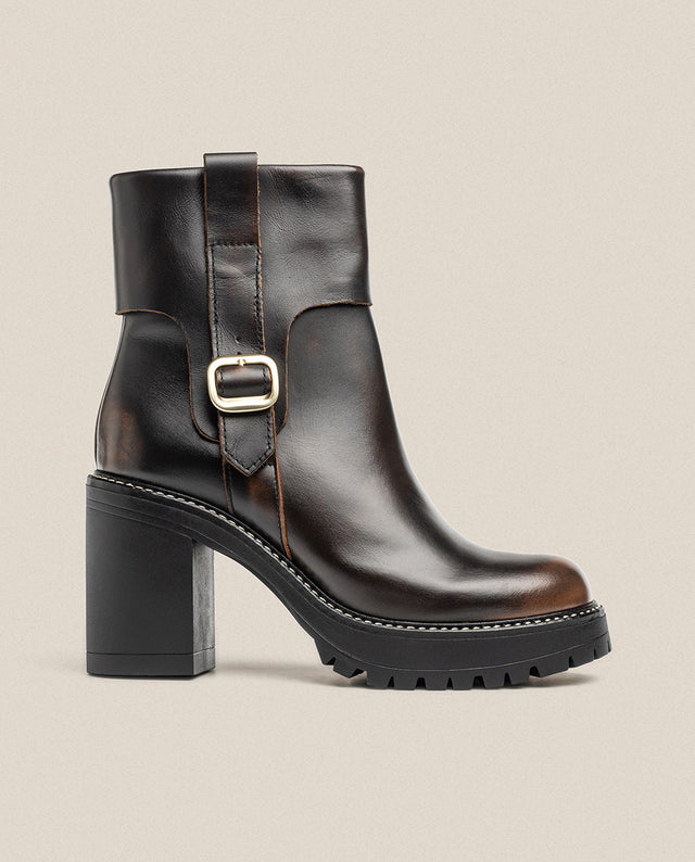 Yokono Botín De Tacón TUNA-005 Marrón