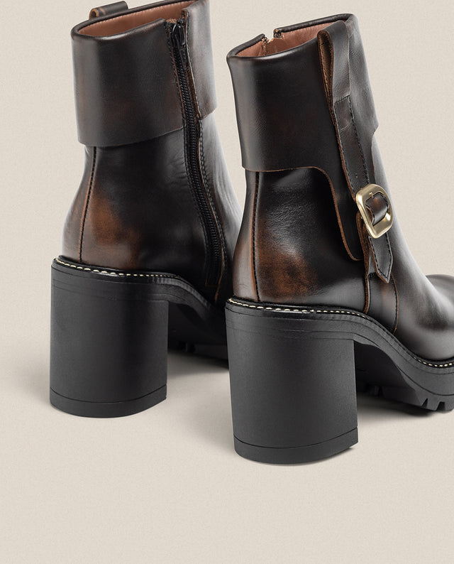 Yokono Botín De Tacón TUNA-005 Marrón