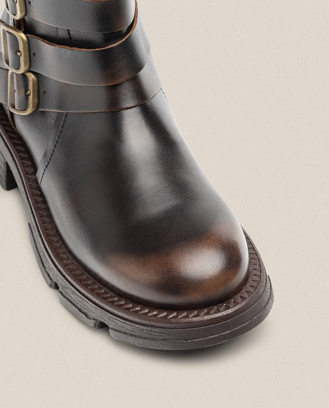 Yokono Botín Plano ELZE-004 Marrón