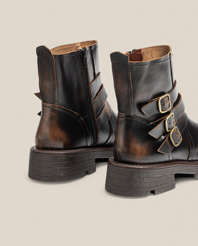 Yokono Botín Plano ELZE-004 Marrón