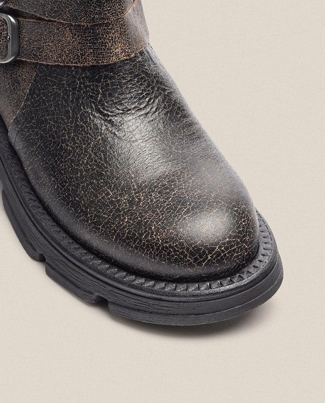 Yokono Botín Plano ELZE-004 Negro